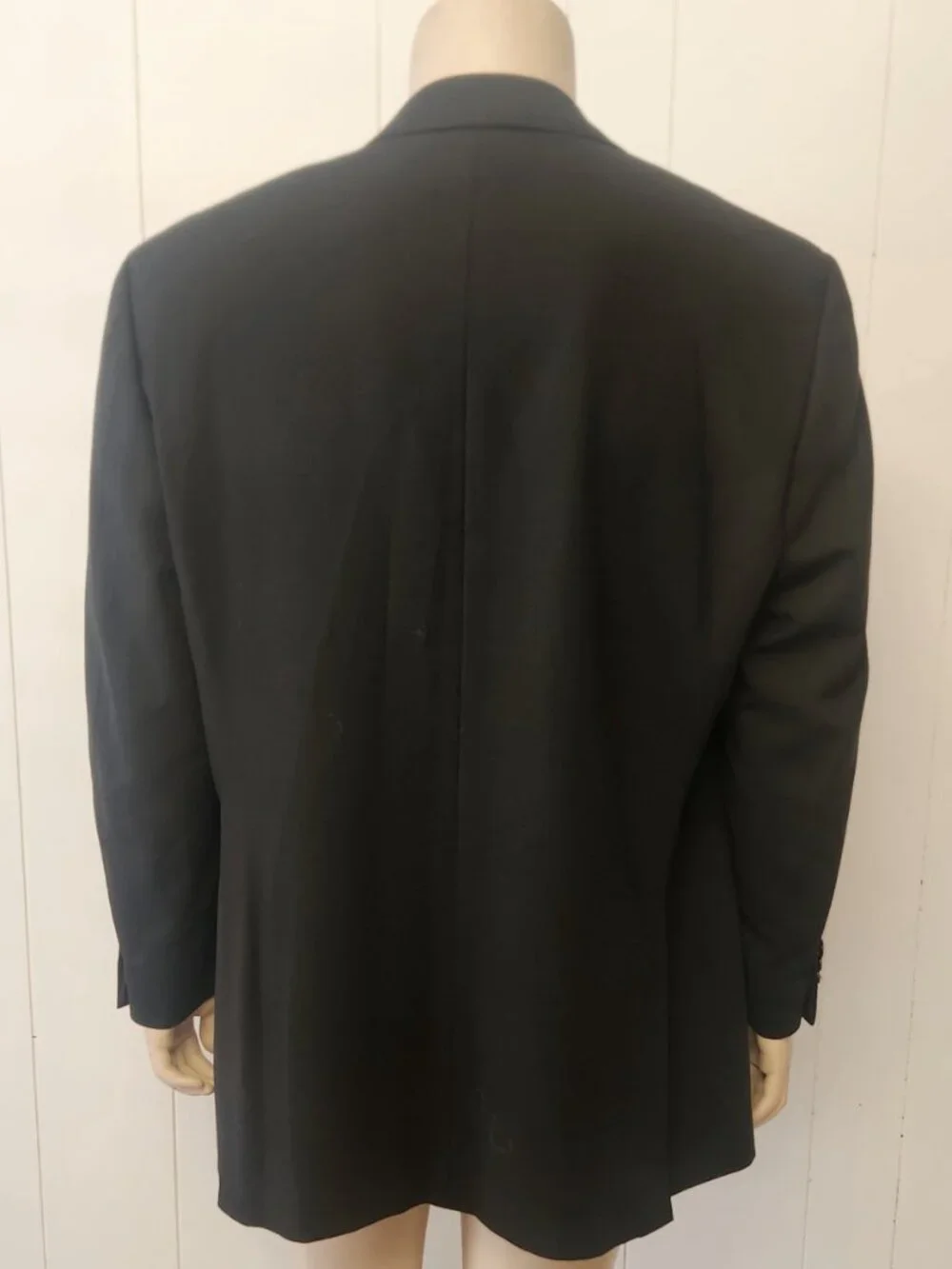 Canali black blazer 46R men's wool two button Italy